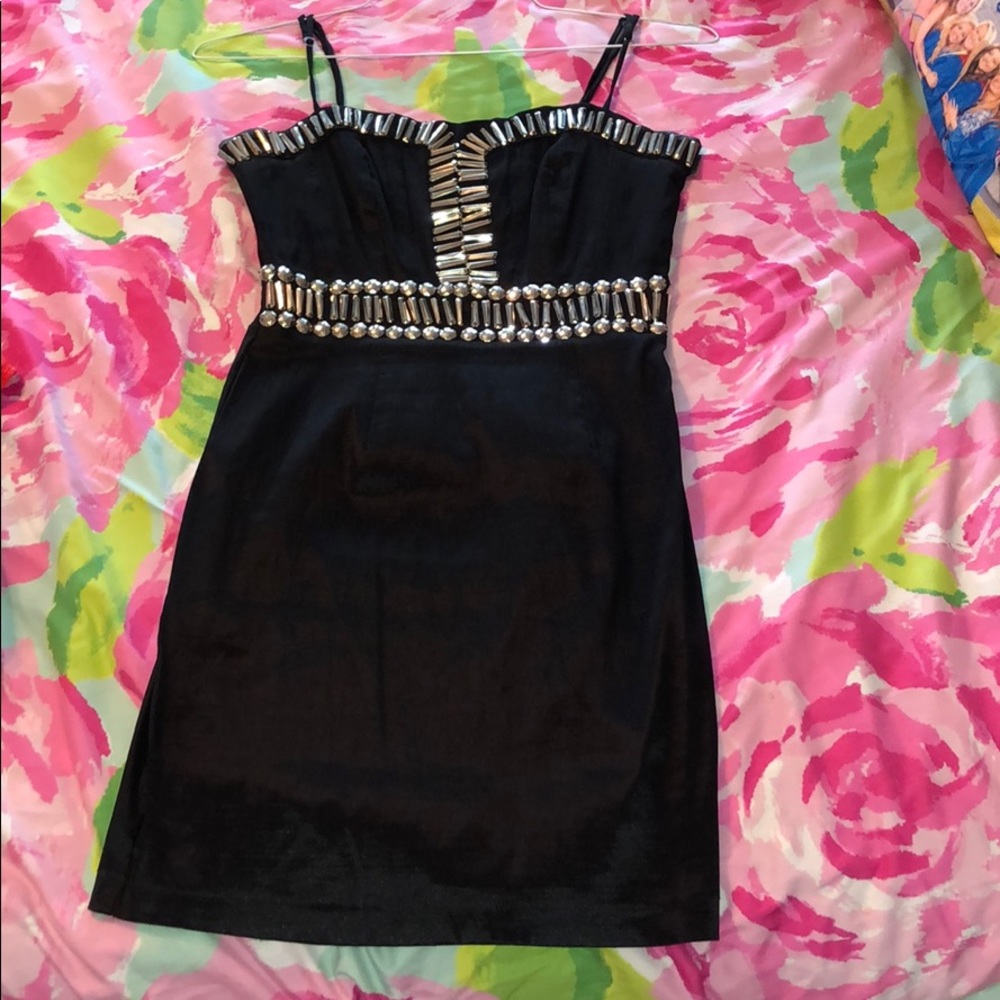 Black studded dress